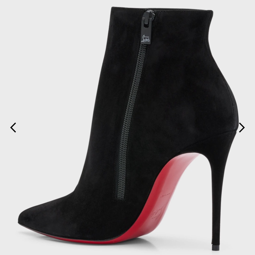 NWT • Christian Louboutin • So Kate 100 Velvet Booties • Black • Size 37 (7)